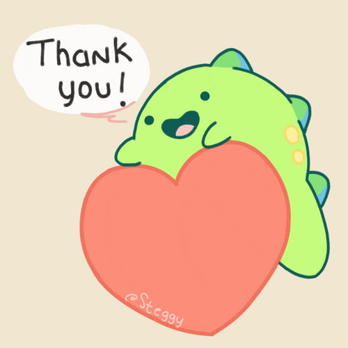 Cute Thank You Green Monster GIF