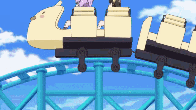 Cute Theme Park Rollercoaster GIF