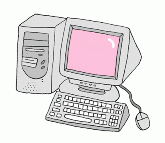 Cute Throwing Computer Animation GIF