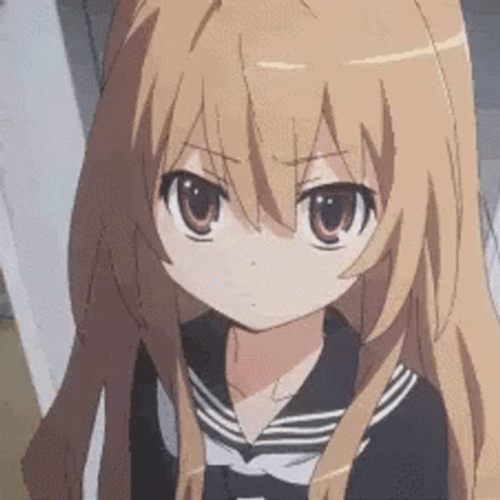 Cute Tsundere Taiga Blushing Anime GIF