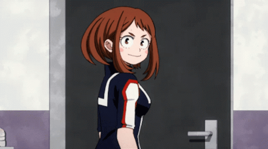 Cute Uraraka Approving GIF