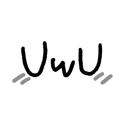 Cute Uwu Black And White GIF