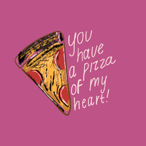 Cute Valentine's Day Pizza GIF
