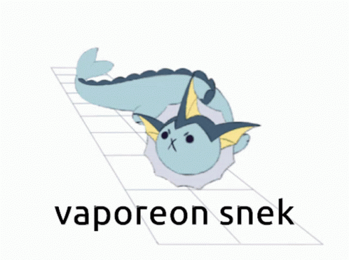 Cute Vaporeon Snake GIF