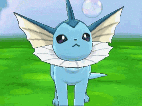 Cute Vaporeon Water Pokemon Bubbles GIF