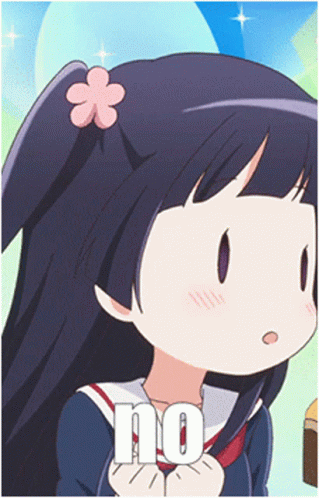 Cute Wakaba Shaking Head No GIF