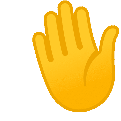 Cute Wave Emoji Hand GIF