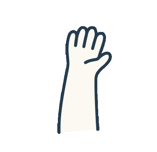 Cute Waving Hand Animation GIF 