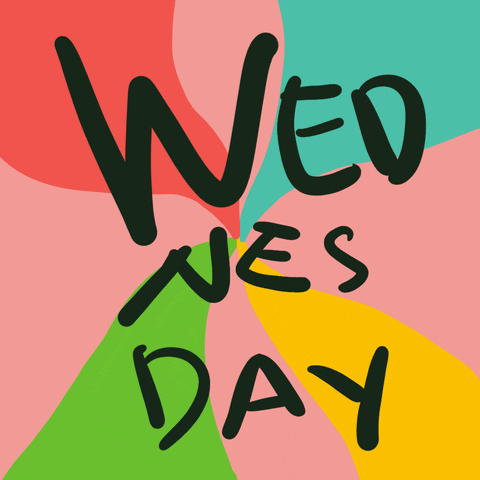 Cute Wednesday Colorful Animation GIF