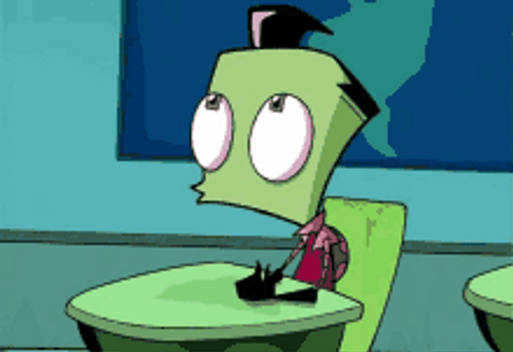 Cute Whistle Invader Zim Pout Sci-fi GIF
