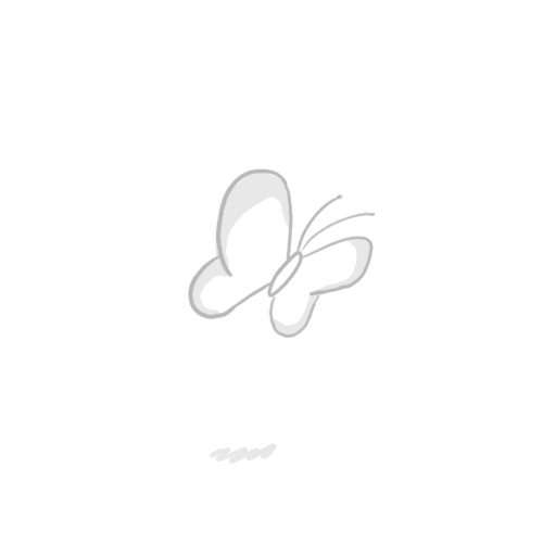 Cute White Doodle Butterfly GIF