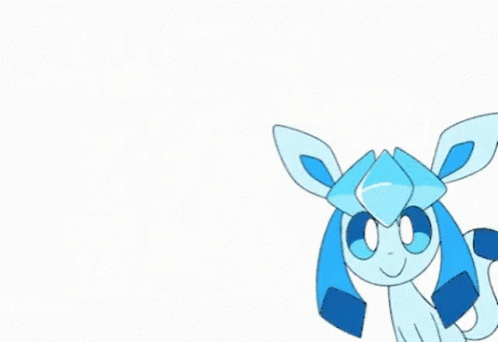 Cute Winking Pokemon Glaceon GIF