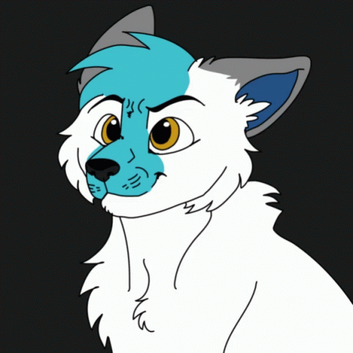 Cute Wolf Howling Animation GIF