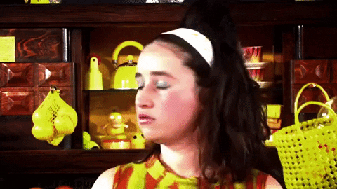 Cute Woman Chewing GIF