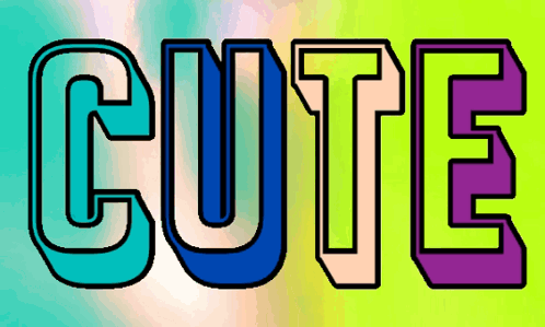 Cute Word Colorful Font