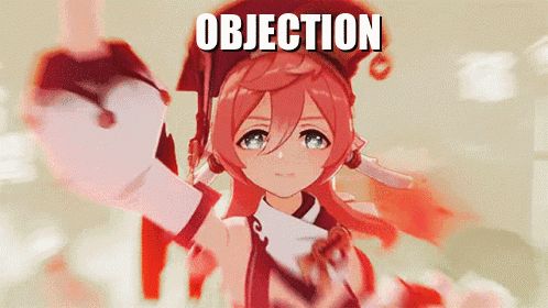 Cute Yanfei Objection Pose GIF