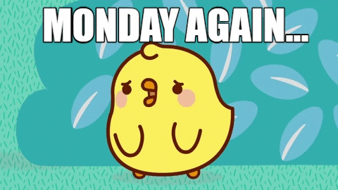 Cute Yellow Chick Happy Monday GIF