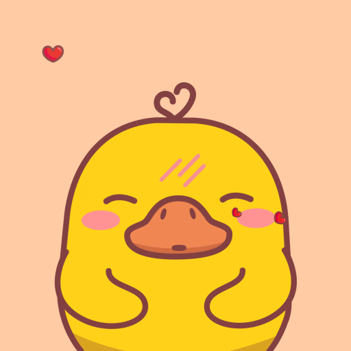 Cute Yellow Duck Animated Thank You GIF