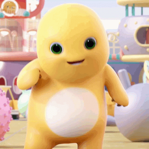 Cute Yellow Monster Dancing GIF