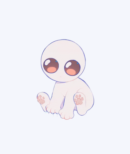 Cute Yippee Creature Playing Alone GIF