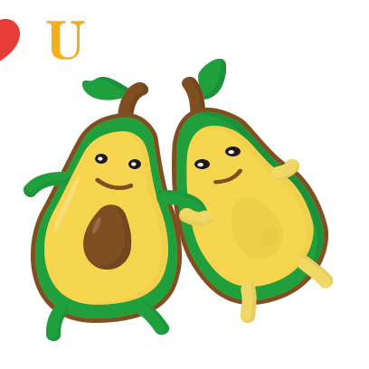 Cute Yummy Avocado Couple GIF