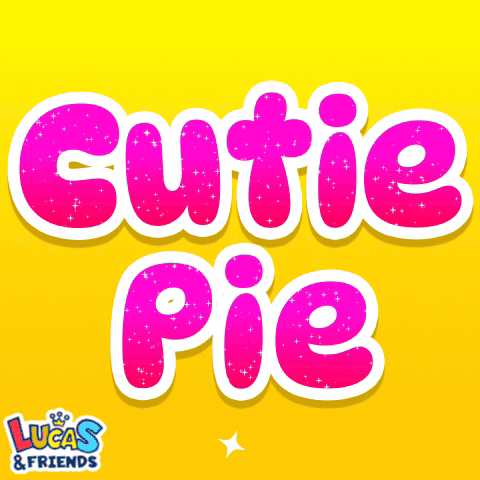 Cutie Pie Pink Text GIF