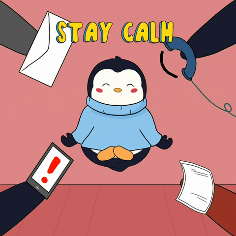 Cutie Stay Calm Penguin GIF