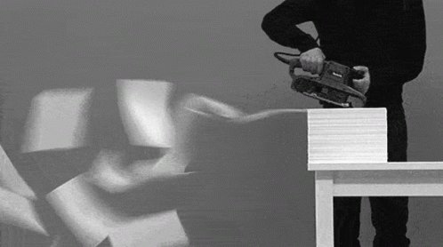 Cutting Paper Into Thin Pieces GIF