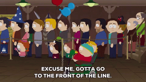 Cutting The Line Eric Cartman South Park GIF