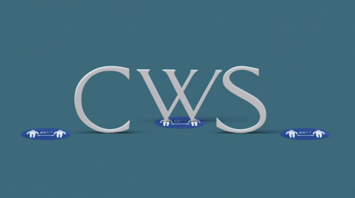 CWS Displayed on Blue Surface