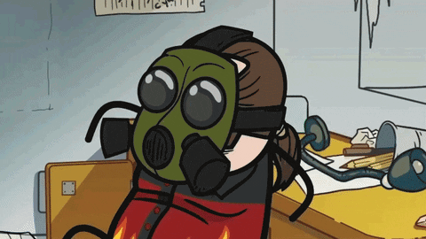 Cyanide And Happiness Gas Mask GIF