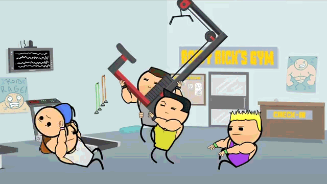 Cyanide And Happiness Gym Play GIF