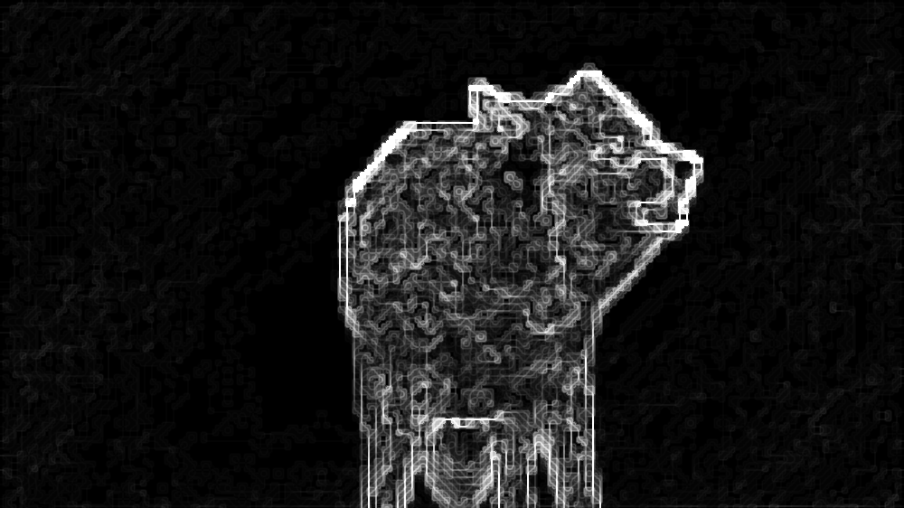 Cyber Animation Wolf Roar GIF