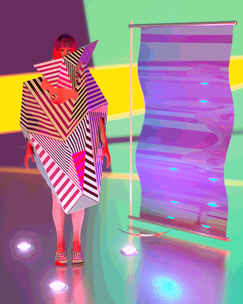 Cyber Fashion Trippy Design GIF