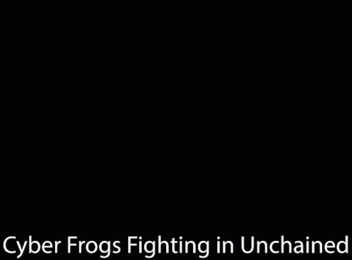 Cyber Frogs Fighting Unchained Meme GIF