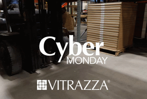Cyber Monday Gift Boxes Forklift Warehouse GIF