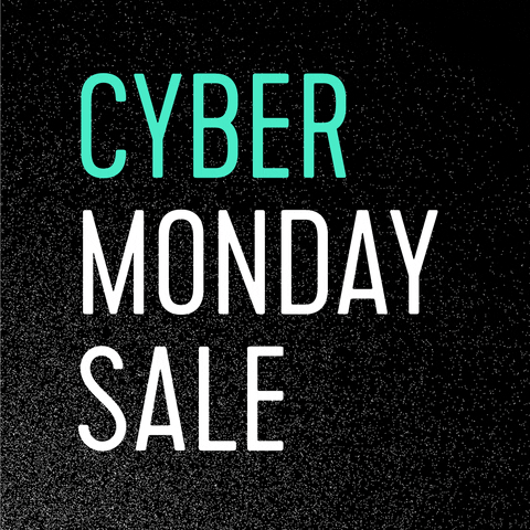 Cyber Monday Sale Discount Code Flashing Animated Text GIF