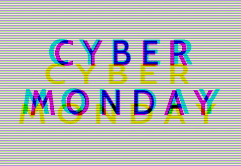 Cyber Monday Stripes Glitch Retrowave GIF