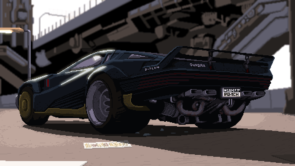 Cyberpunk 2077 Car Pixel Art GIF