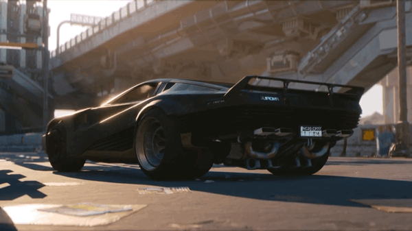 Cyberpunk 2077 Driving E3 Trailer GIF