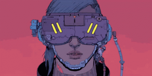 Cyberpunk Goggles Eyes Open GIF