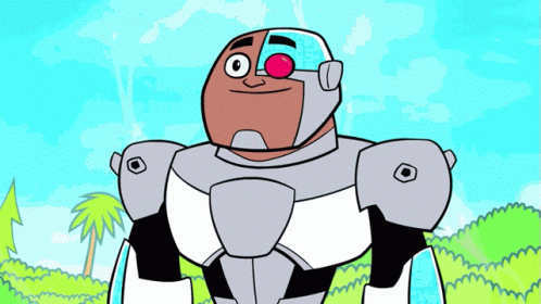 Cyborg From Teen Titans Go Is Wearing A Robot Suit GIF