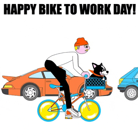 Cycle Animation Happy Bike To Work Day GIF