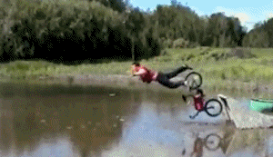 Cycle Ramp River Fail GIF