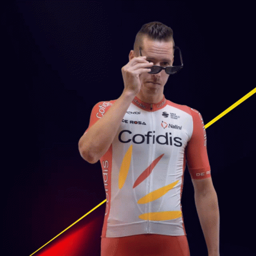 Cyclist Fernando Barcelo Wearing Sunglasses GIF