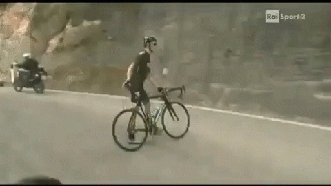 Cyclist Man Throwing Bicycle GIF