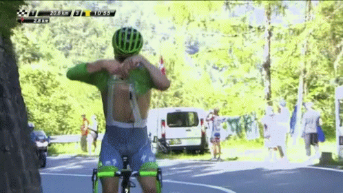 Cyclist Man Wearing Shirt GIF
