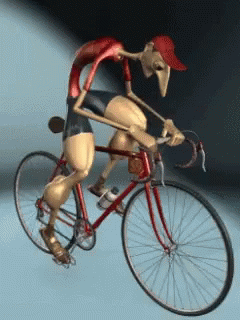 Cyclist Thin Cartoon Guy GIF
