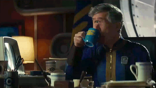 Cyclops Boss Coffee Spit GIF