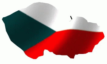 Czech Republic Map Red White Green Flag Waving GIF